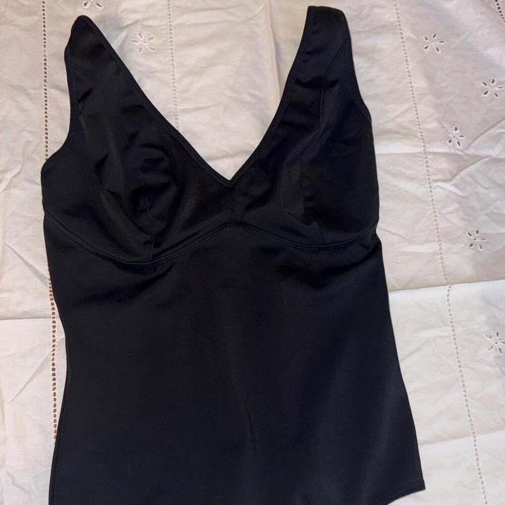 Shapewear Body Shaper Bodysuit 2XL Black Nylon Spandex